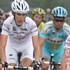 Andy Schleck dans le maillot blanc de meilleur jeune pendant la 15me tape du Giro d'Italia 2007